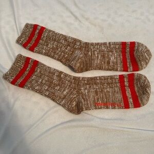 Merrell Brown and Red Knit Socks